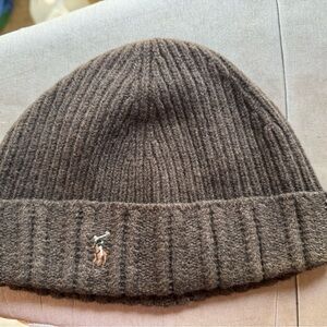 Polo by Ralph Lauren Dark Brown Knit Hat